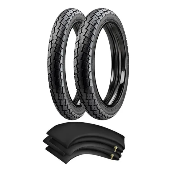Par Pneus E Camaras Titan 125 Ybr Cg 90/90-18 E 2.75-18 Soho