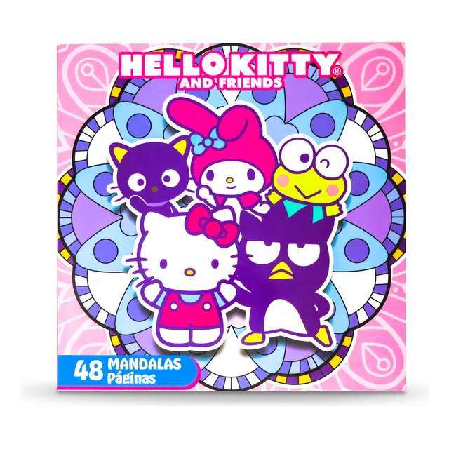 Libro Colorear Mandalas 48 Pgs 21x21cm Hello Hitty