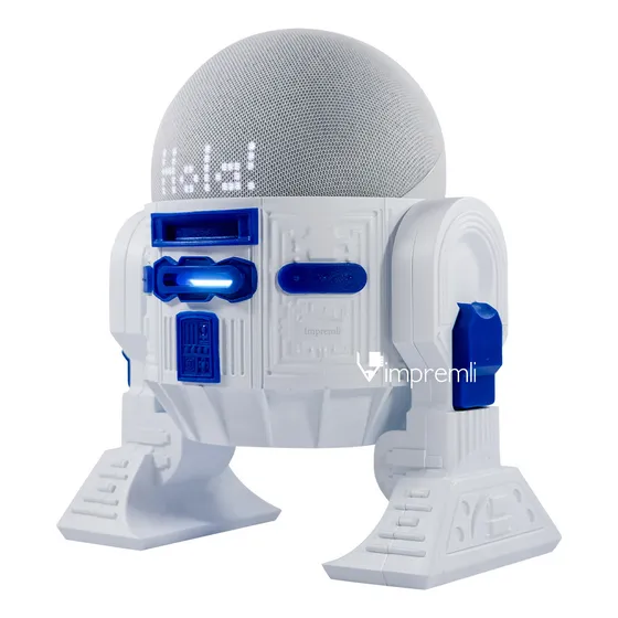 Soporte Para Alexa Echo Dot 3g 4g 5g Tipo Androide R2d2 Impremli Color Blanco