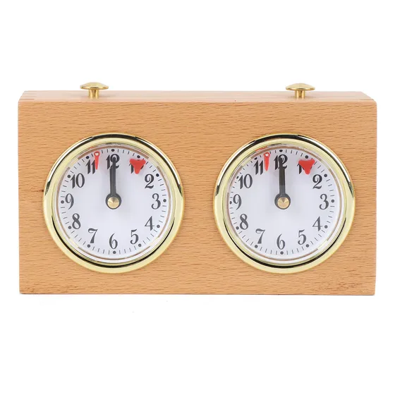 Reloj De Ajedrez Analógico Retro De Madera Con Cronometraje