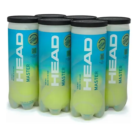 Bola De Tênis Head Master Pack Com 6 Tubos
