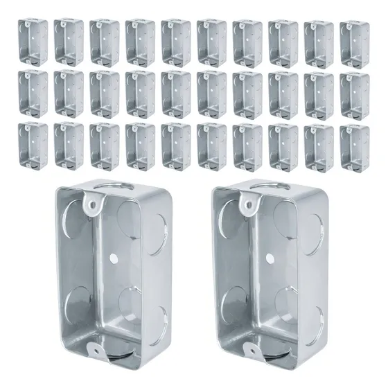 Kit De 32 Cajas Tipo Chalupas De Acero 2x4 , Económica