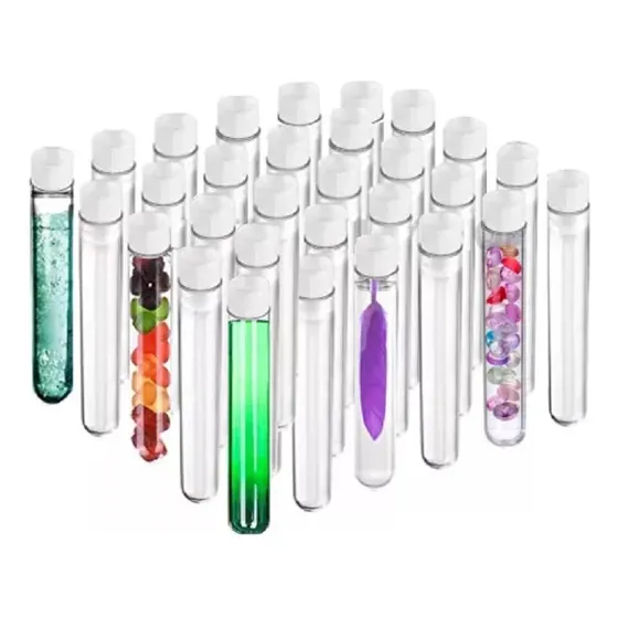 Tubos De Ensayo Plastico Con Tapa De Plastico Souvenirs X30u
