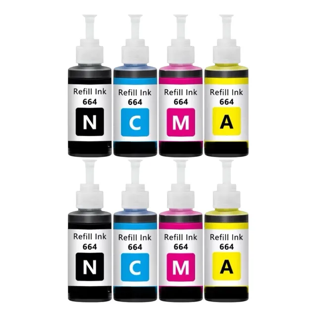 Pack 2 Kits Tintas Compatibles Epson T664 Negro