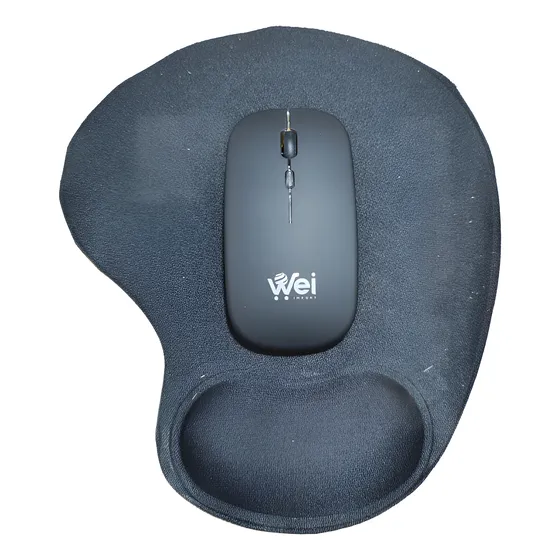 Kit Mouse + Mouse Pad Ergonomico Mouse Sem Fio Rgb 2.4hz