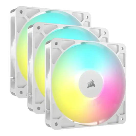 CORSAIR VENTILADORES RS120 ARGB PWM 120 MM KIT DE 3 BLANCO LED RGB