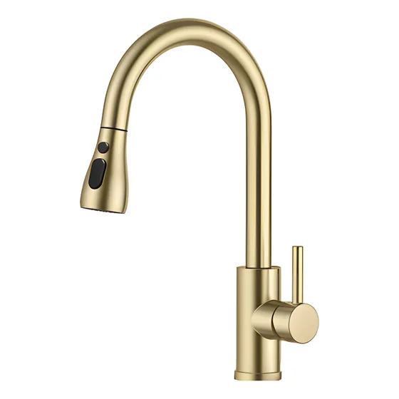Grifería Canilla Extensible Flexible Cocina Dorado Gold