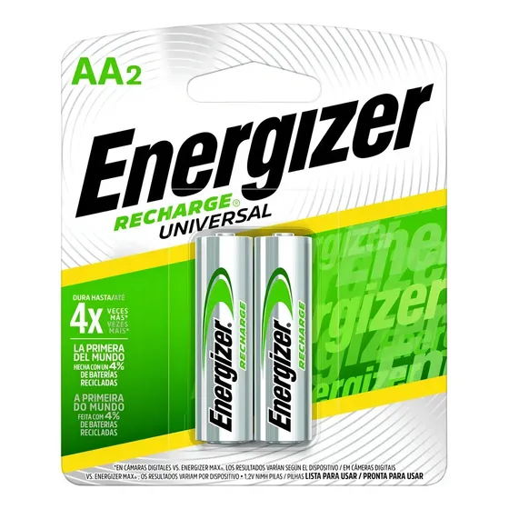 Energizer 2000mAh pila recargables AA 2 unidades | Cuotas sin interés