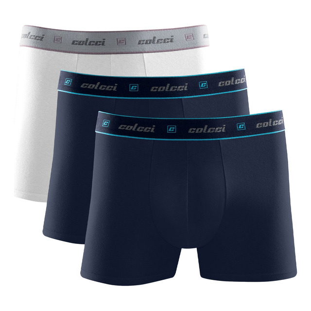 Kit Com 3 Cuecas Boxer Algodão Cotton Original Colcci Kit Com 3 Cuecas Boxer Algodão Cotton Original Colcci