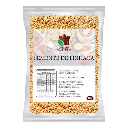 Semente De Linhaça Dourada 1kg Alta Qualidade Premium