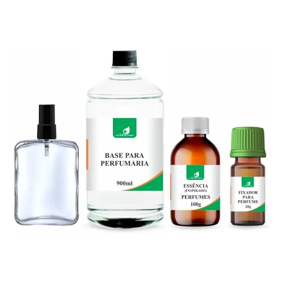 1 Essênciaperfume100ml+1base900ml+1 Fixador20ml+1frasco100ml
