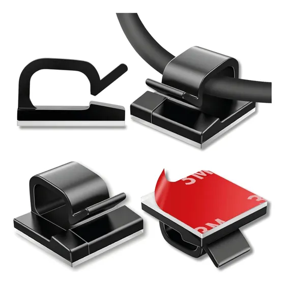 Organizador De Cable Clip Adhesivo Ordenar Escritorio 40 Uds