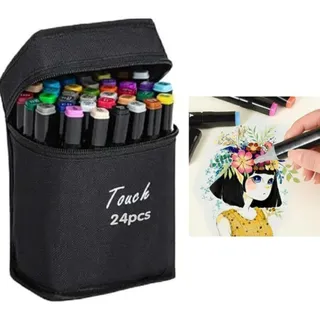 Touch 24pcs Marcadores Duplo Multicoloridos Para Colorir Cor Multicolorido Touch 24pcs Marcadores Duplo Multicoloridos Para Colorir Cor Multicolorido