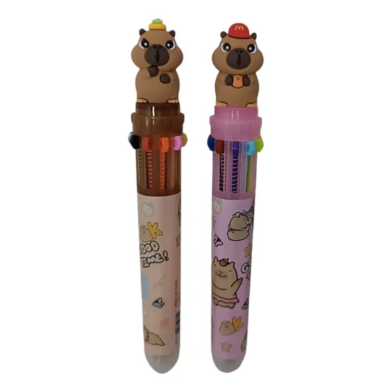 Set De 2 Lapiceras (10 En 1) - Capibara