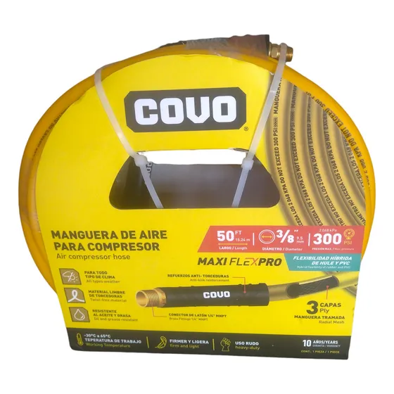 Manguera 3/8 Alta Presión Para Aire /agua 300 Psi