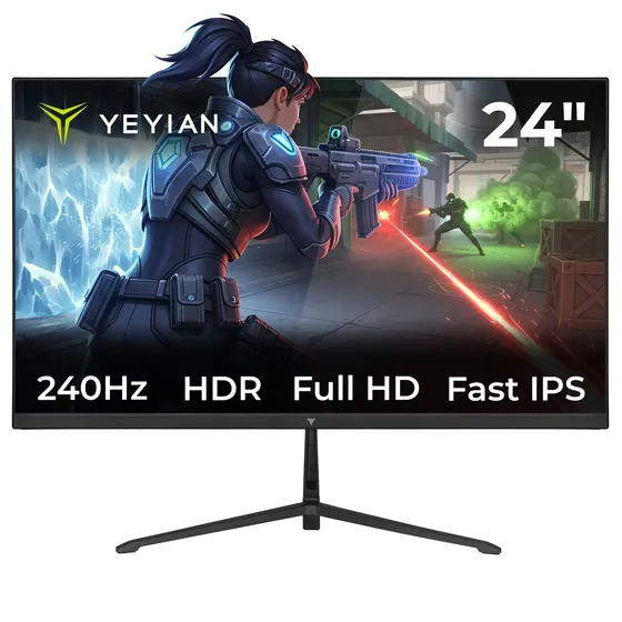 Monitor Yeyian Gaming 24 Pulgadas, 240ghz, Fhd 1920x1080 , F Negro