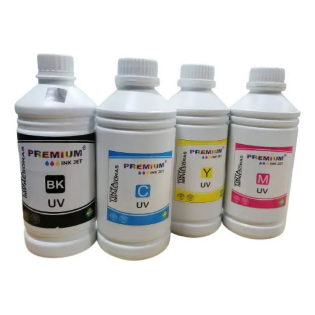Tinta Uv Premium Pack 1 Litro Black Cian Yellow Magenta