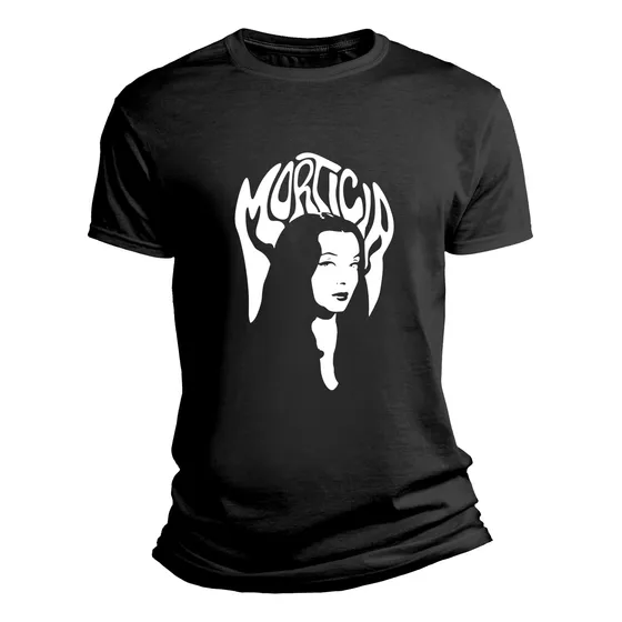Playera Algodón Morticia Addams Silueta Los Locos Addams