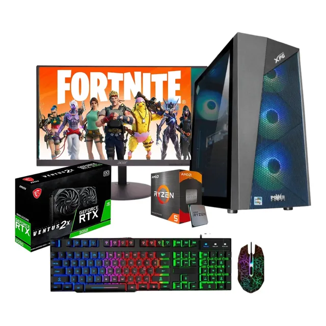 Pc Gamer Rgb Ryzen 5 5600g-x 16gb +ssd 1tb +rtx 3050 6gb