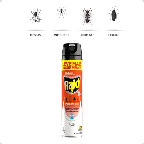 Raid Inseticida Mosquito Barata Formiga Base D Água S/cheiro