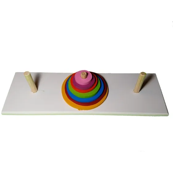 Torre De Hanoi Colores Material Didáctico Juego Educativo