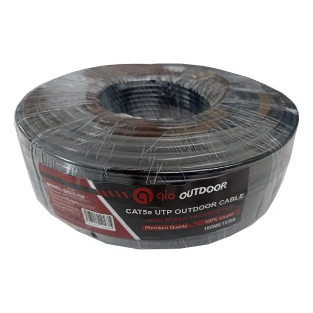 Gio Bobina 100 Mts Cable Utp Cat5e 100% Cobre Doble Forro