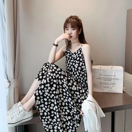 Vestido Elegante A Media Pierna Floreado Estilo Fairycore