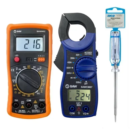 Kit Pinza Amperométrica Digital Sica Tester Buscapolo BAW