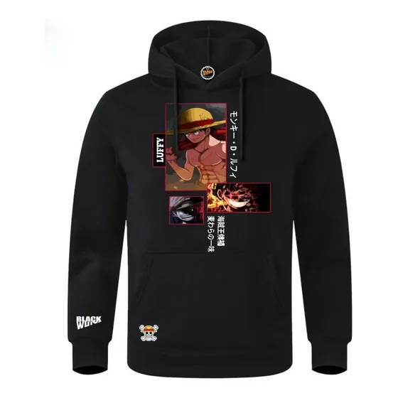 Sudadera De One Piece Monkey D.luffy Negras De Anime