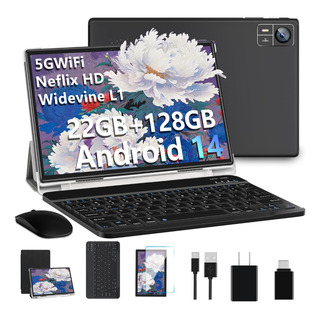 Tablet 22gb+128gb Rom Android 14 Wifi 5g Con Funda Mouse Tablet 22gb+128gb Rom Android 14 Wifi 5g Con Funda Mouse