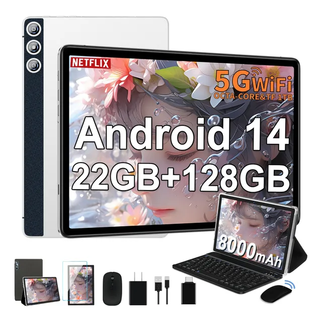 Android 14 Tablet 10.1 Hd 22gb+128gb Rom 5g-wifi Cámara Dual