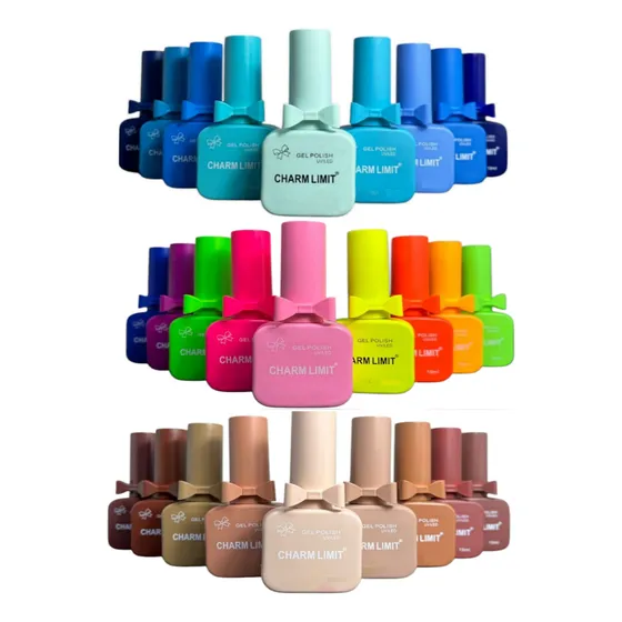 12 Esmaltes Semipermanentes Charm Limit Aprobado