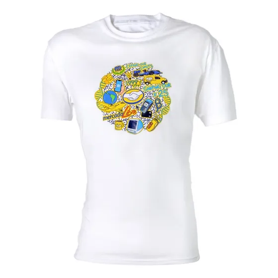Playera Blanca De Algodón Unisex Edición Meli Celebra