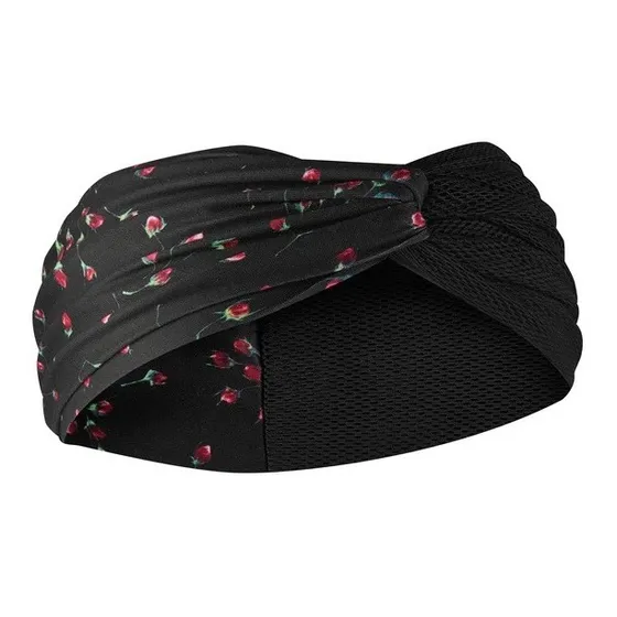 Vincha Ancha Nike Mujer Talle Único Color Negro Con Flores