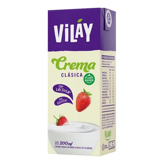Crema Clásica Alternativa Sin Lactosa Vilay 200ml