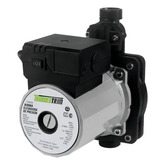 Bomba Presurizadora Elevadora 15,5m Thunder 64 L/min Automatica O Manual - 3 Baños
