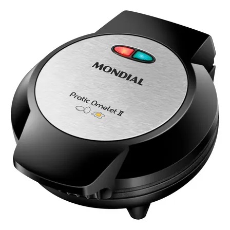 Omeleteira Pratic Omelet Ii Mondial Preto/inox 800w Om-04-bi 220v