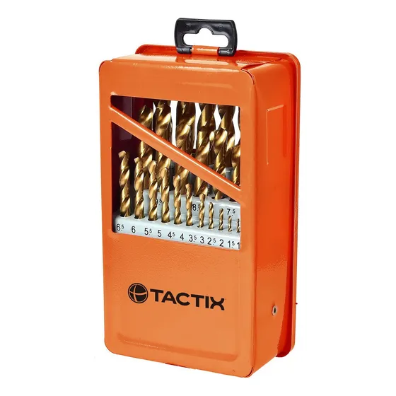 Set De Brocas Metricas Hss De Titanio 25 Piezas Tactix
