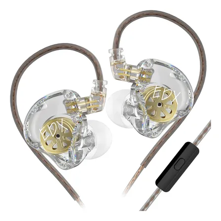 Audífonos Kz Edx Lite Cable Micrófono 3.5 Mm White