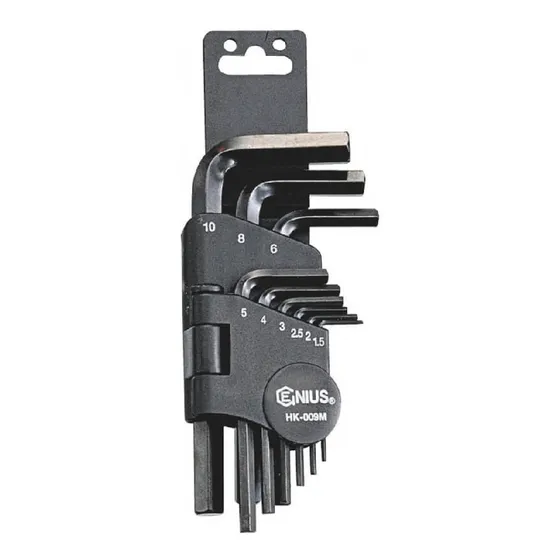 Juego De Llaves Allen Metricas De 9 Piezas Genius Hk-009m