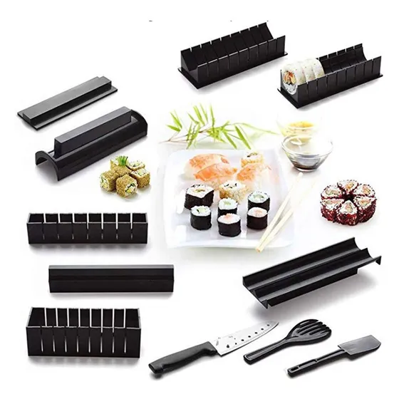 Kit Para Realizar Sushi En Casa, Contie 11 Piezas Y Cuchillo