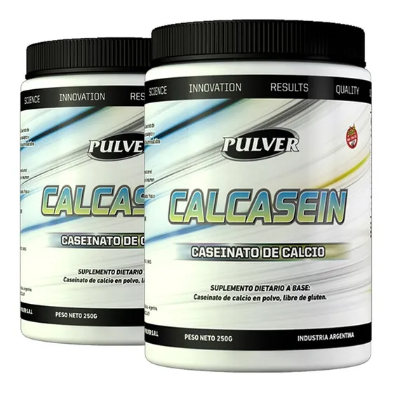 2 Calcasein Pulver Caseinato Calcio Proteina Noctura 500 Grs Sabor Neutro
