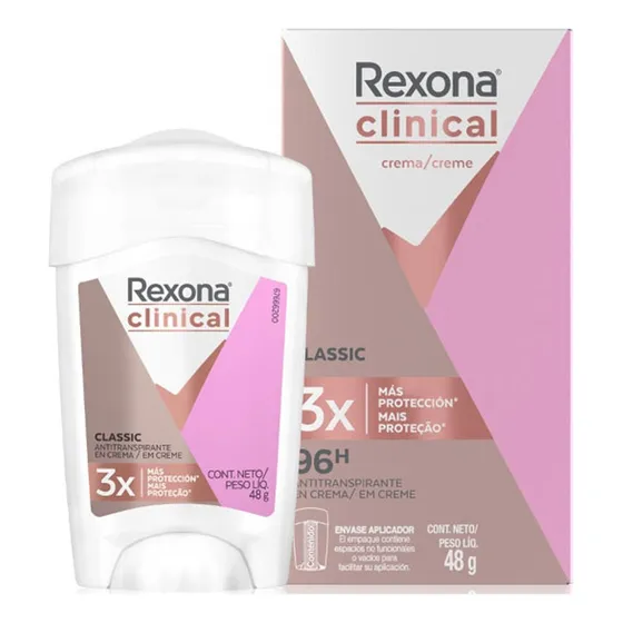 Desodorante  Antitranspirante Rexona Clinical Crema 48 G 