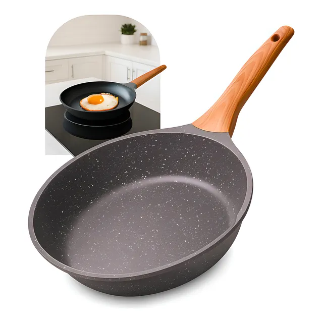 Frigideira Cerâmica Antiaderente Grande Fogão A Gás Indução Cooktop Elétrico Panela Frita Sem Óleo Não Gruda Dinda Home