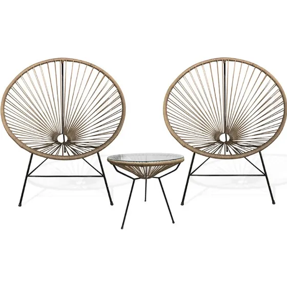 Juego De Sillones+mesa Pomona Acapulco-yute O Pvc- Con Envio