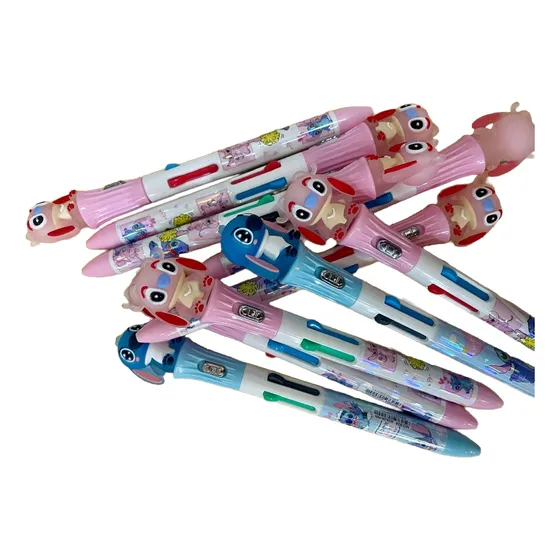 36 Bolígrafos 6 Colores Lapiceras Viromes Souvenir Stitch