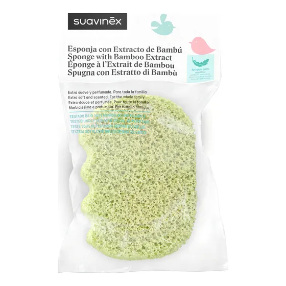 Esponja Baño Extracto Bambu Para Bebé - Suavinex Color Verde Claro