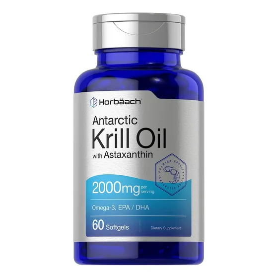 Aceite De Krill Antártico 2000 Mg 60 Capsulas Horbaach