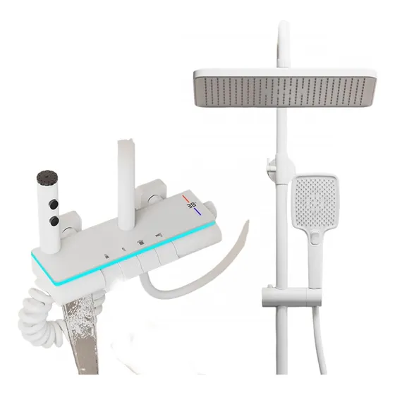 Sistema Ducha Termostatico Juego Cabezal Moderno Luz Llave