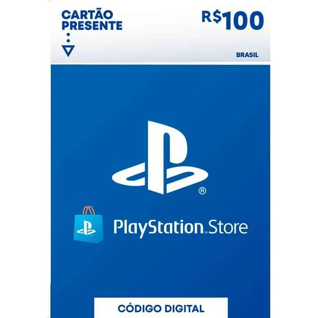 Playstation Network Card Psn Brasil Brasileira R$ 100 Reais